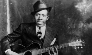 A portrait of Robert Johnson.