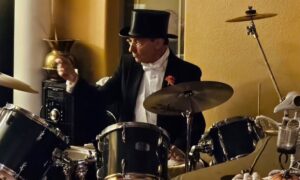 playing drums